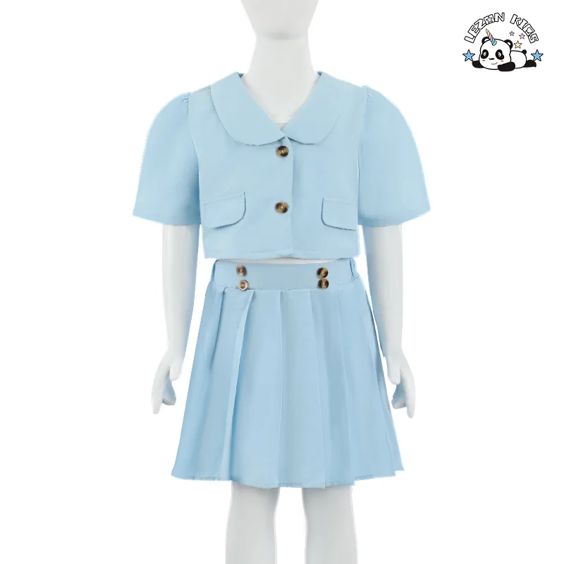 LEZONKIDS - Factory Direct Price Custom Beautiful 3pcs Outfit Girls Boutique Clothing Sets for Summer